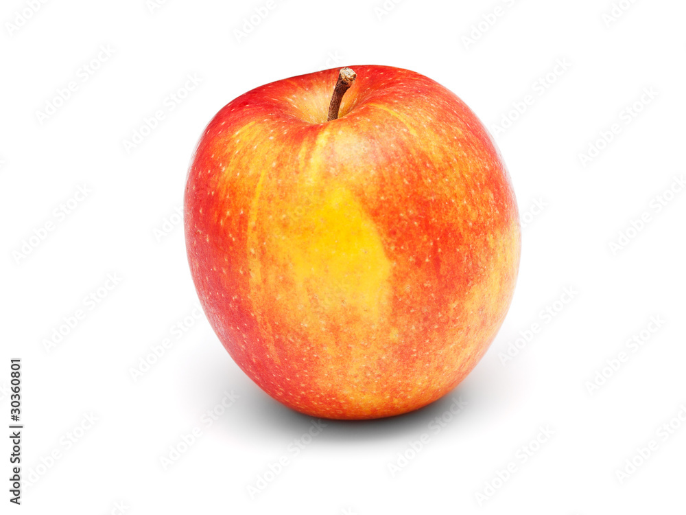 Ripe red apple. Isolated on white Ripe red apple. Isolated on white