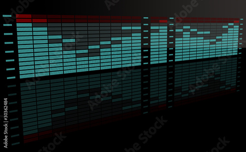 Graphic equalizer with reflection 2