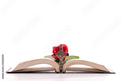 Slika na platnu Love of the Holy Bible Concept Background with Custom Space