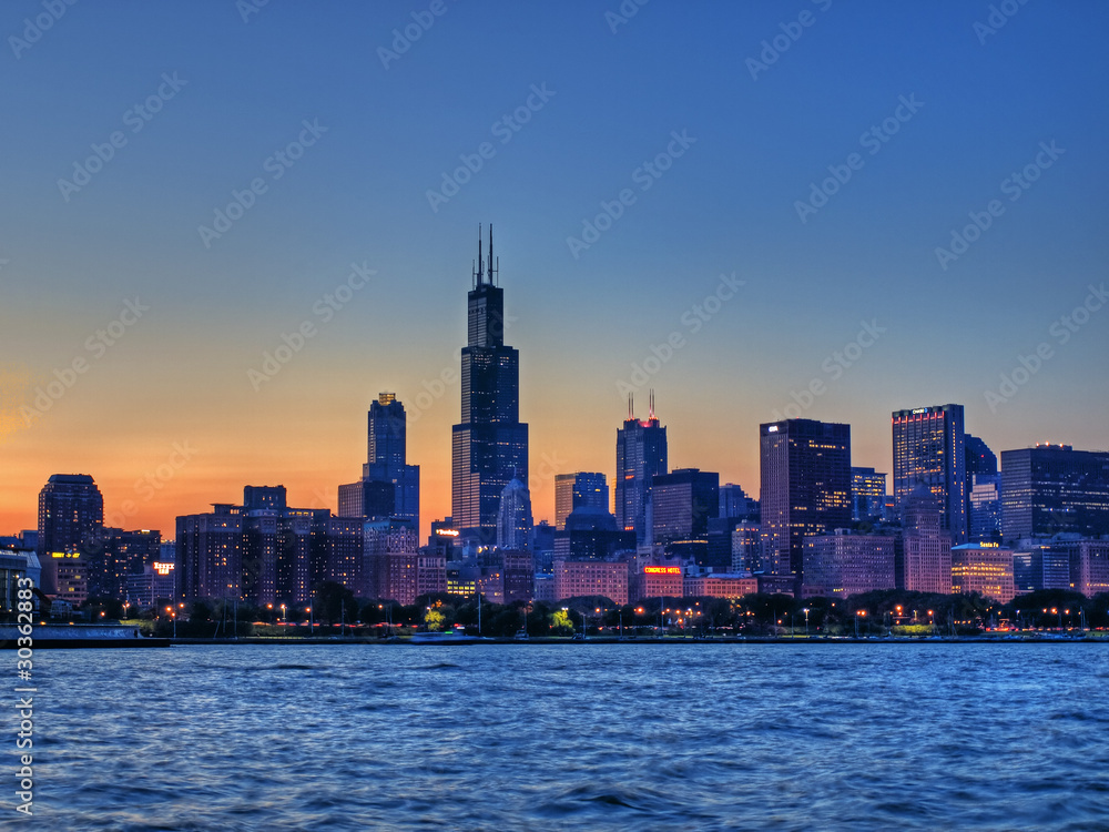 Chicago Sunset Chicago Sunset