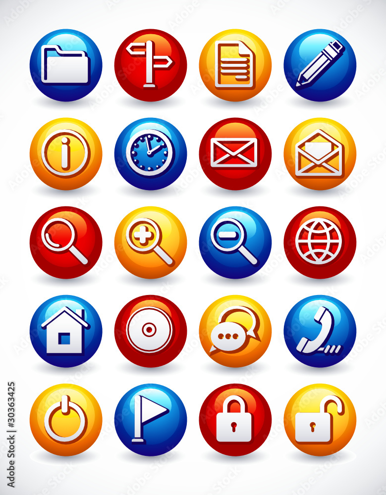 Glossy web icons Glossy web icons