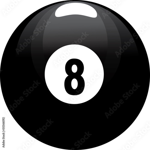 Vector illustration of 8 ball