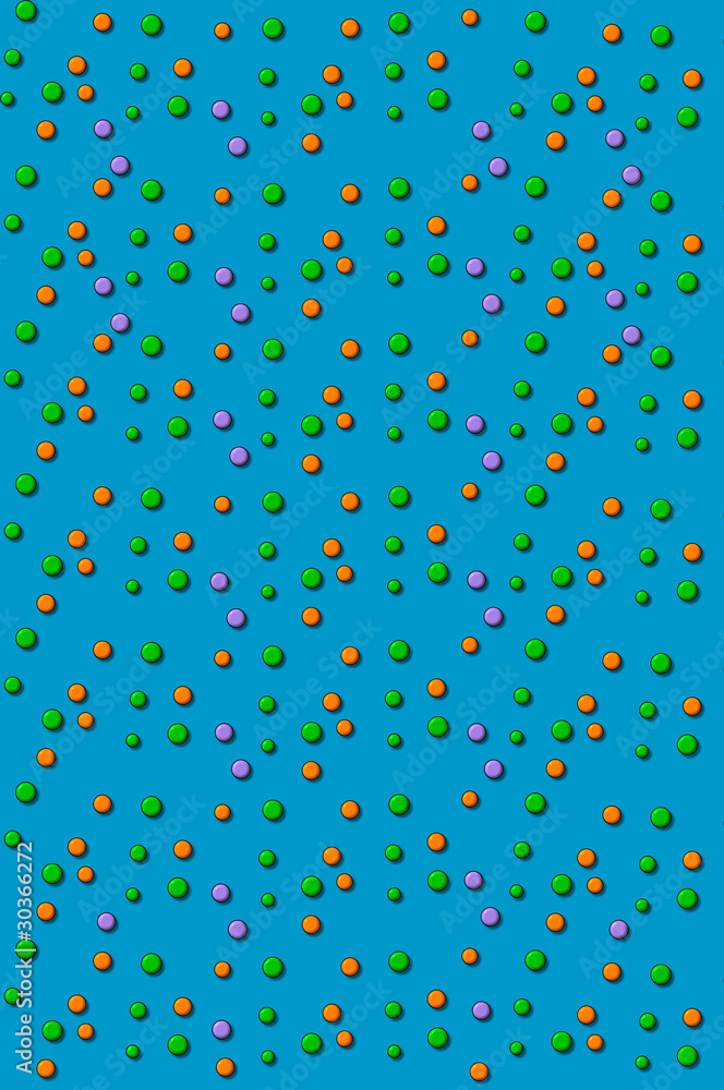 3D Outlined Dots Teal