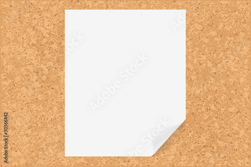 Cork Board With Paper