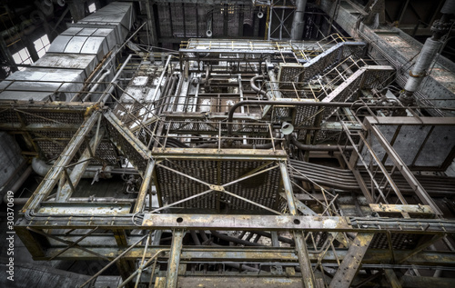 Wallpaper Mural Abstract image of a metal staircase Torontodigital.ca