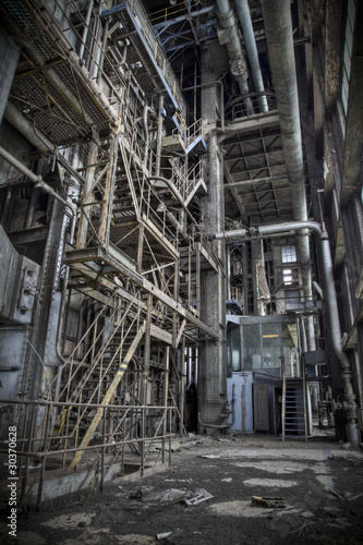 Overview of an abandoned workplace