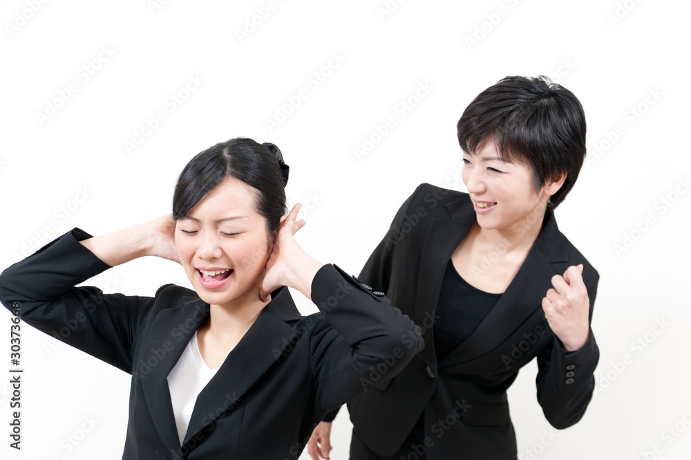 two asian businesswomen in trouble two asian businesswomen in trouble