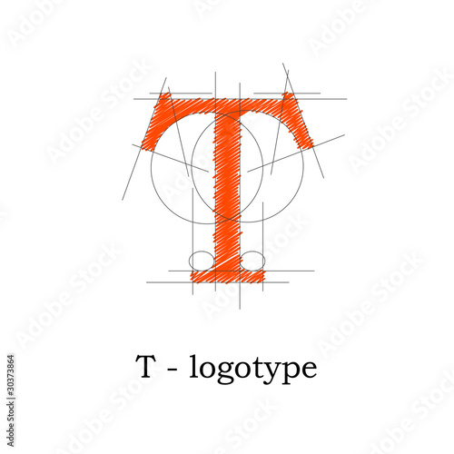 Logo design letter T # Vector photo