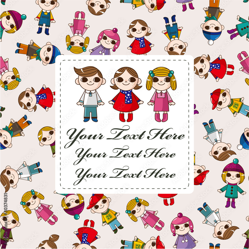 cartoon kid card cartoon kid card