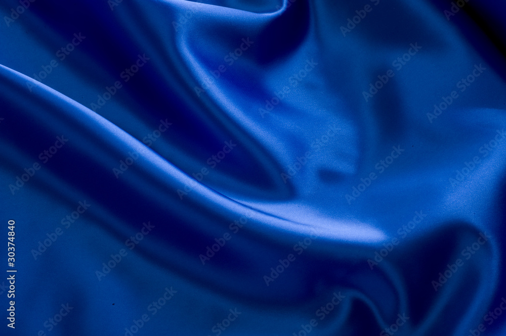 Obraz premium 青のサテン生地