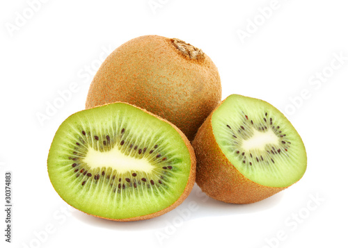 Kiwis isolated on white background