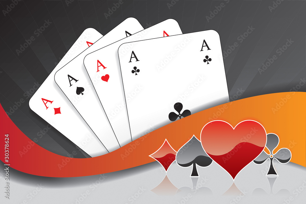 Spielkarten herz, karo, pik, kreuz As Stock Vector Adobe Stock