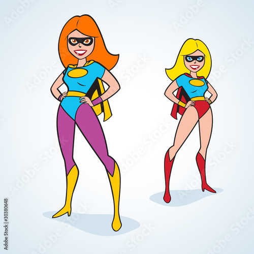 Vector Super Woman. Easy to edit and change colors.