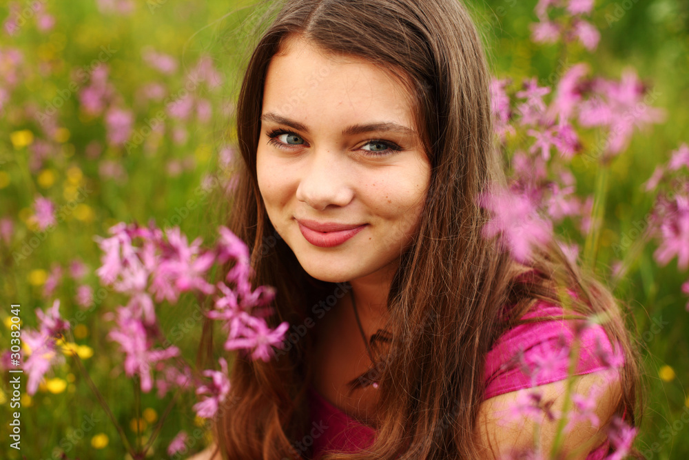 woman on pink flower field woman on pink flower field