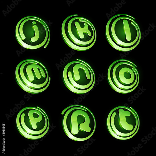 Green vibrant logo set.