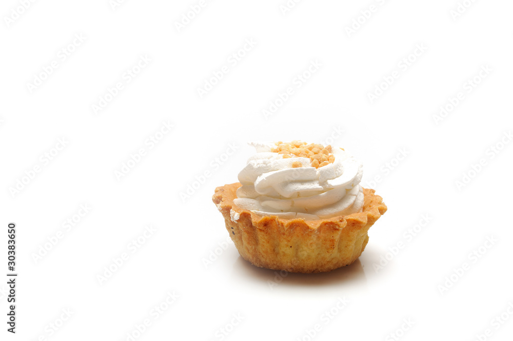 fresh cream cupcake isolated on white fresh cream cupcake isolated on white