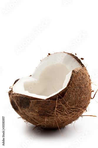 Coconut isolated on white