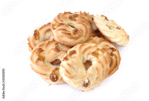 butter biscuits isolated on a white background