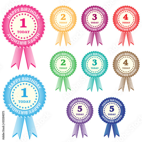 Birthday rosettes for children