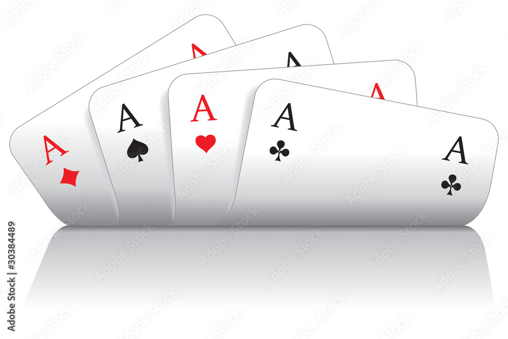 Spielkarten herz, karo, pik, kreuz As Stock Vector Adobe Stock