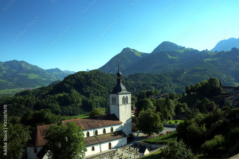 Gruyères Church, Switzerland