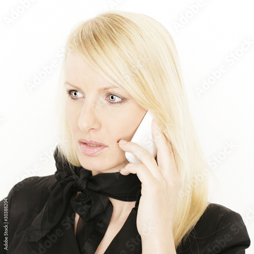 Hostess am Telefon