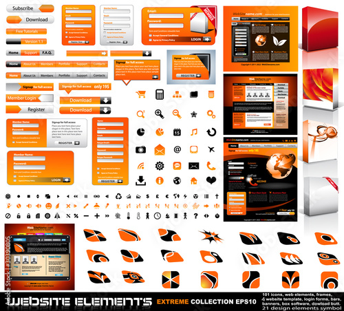 Web design elements extreme collection