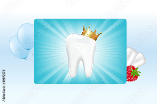 Tooth In Crown And Chewing Gum