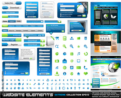 Web design elements extreme collection
