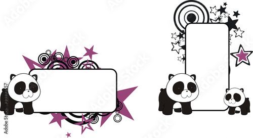 panda bear baby cartoon copyspace