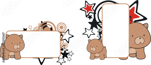 teddy bear cartoon copyspace in vector format 