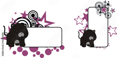 panther baby cartoon copyspace