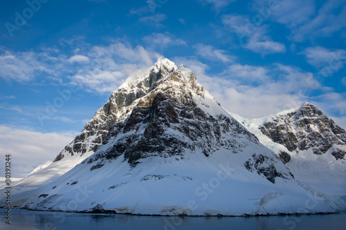 Snow-capped mountains in Antarctica