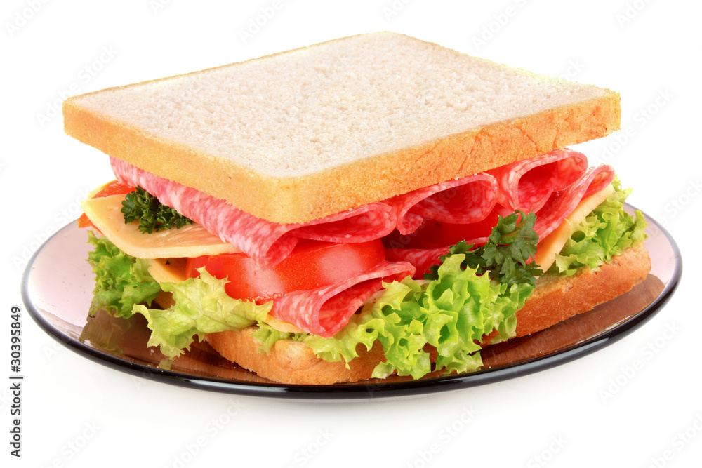 Sandwich isolated on white