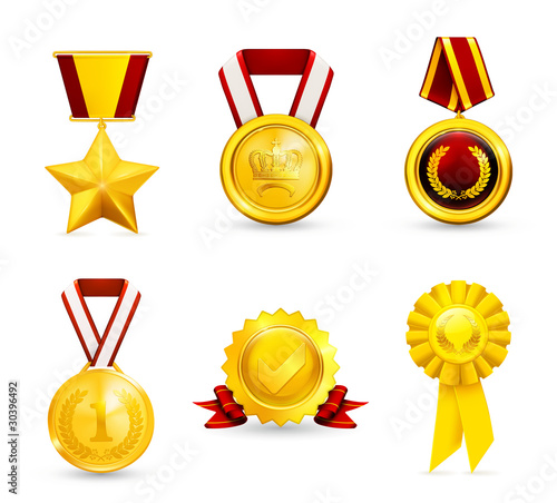 Gold medal, set