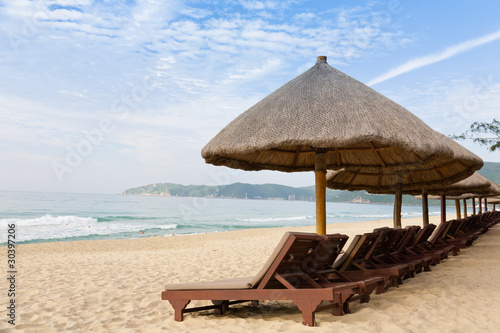 Morning beach landscape