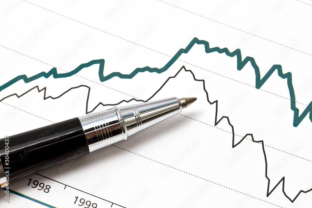 business graph, stock chart