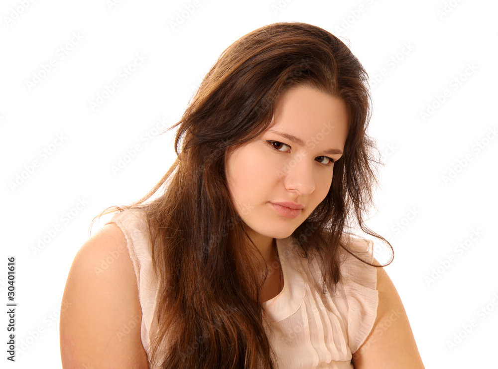 girl teenager , isolated.