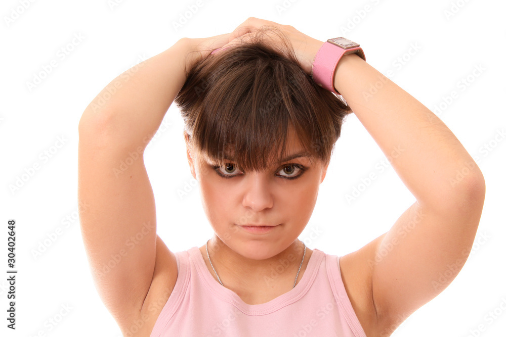 girl  teenager, isolated.