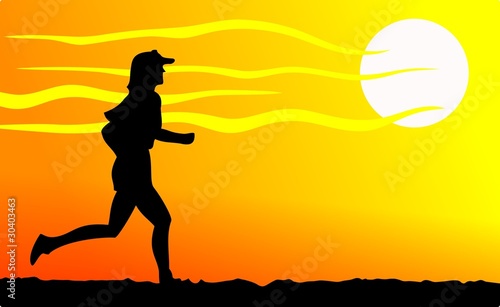 Runner tramonto