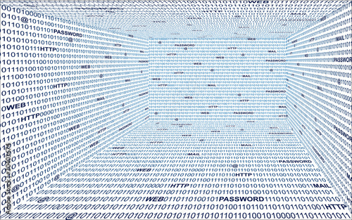 Technology bintary background