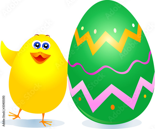 Pulcino con uovo di Pasqua - Chick and Easter egg
