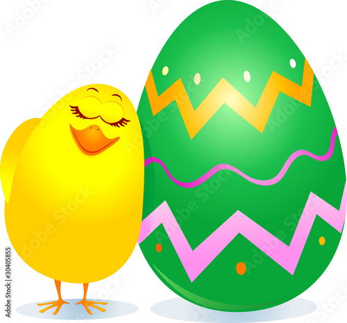 Pulcino con uovo di Pasqua - Chick and Easter egg