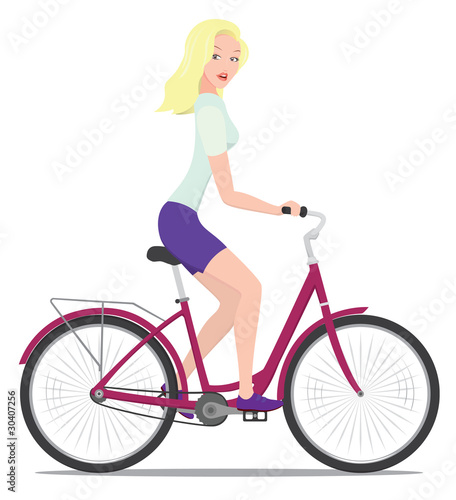девушка на велосипеде © KVasay