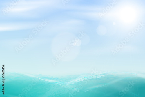 Fototapeta Naklejka Na Ścianę i Meble -  Abstract beautiful sea and sky background