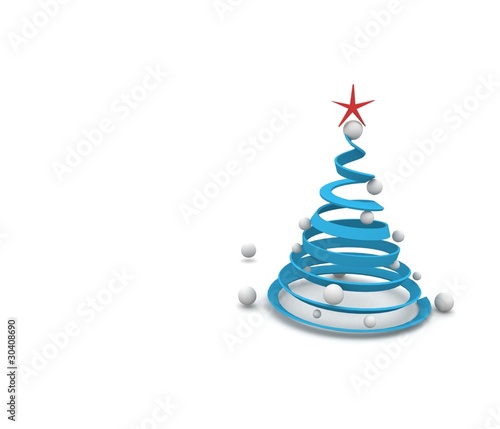 Christmas Tree With Red Star