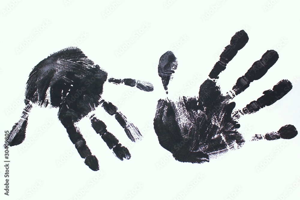 Naklejka premium Handabdrücke