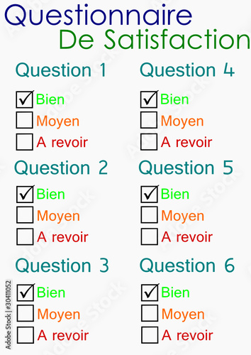 Questionnaire de satisfaction