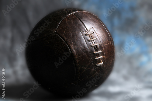Photography Ballon de foot en cuir  avec lacet