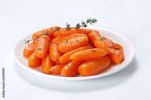 Honey glazed baby carrots